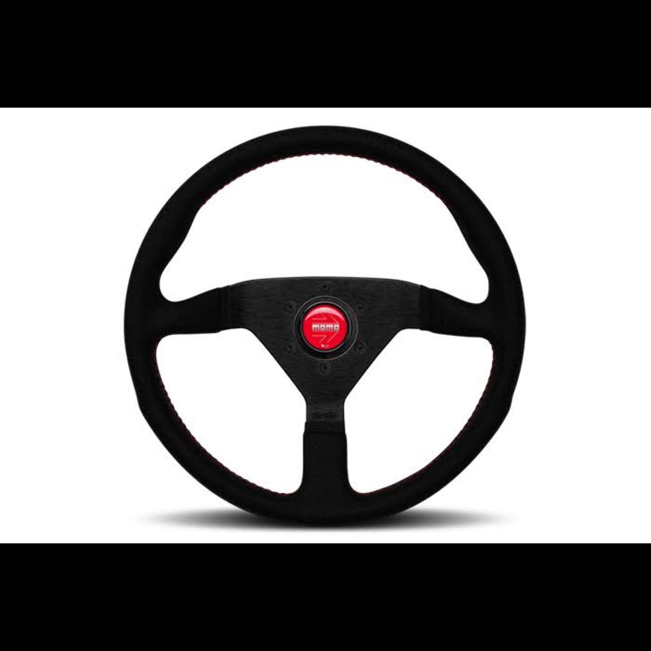 MOMO Monte Carlo steering wheel in black with red horn button