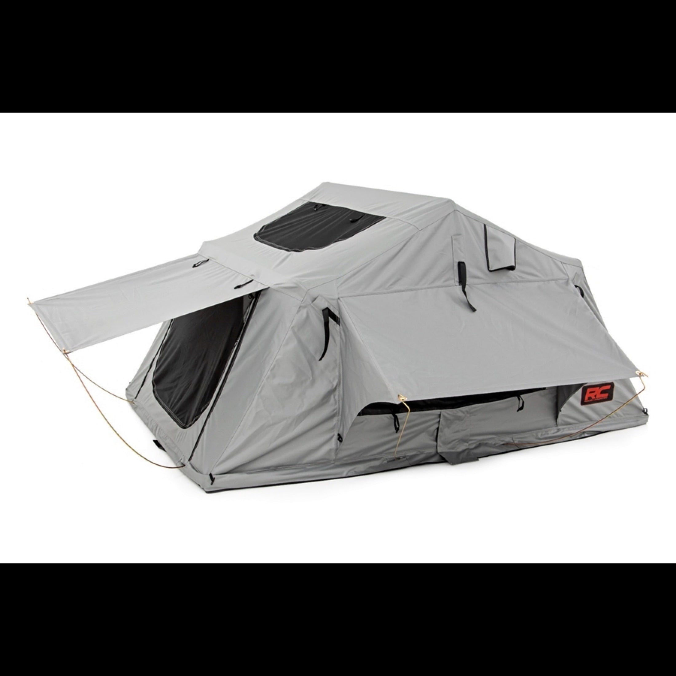 a roof top tent on a white background
