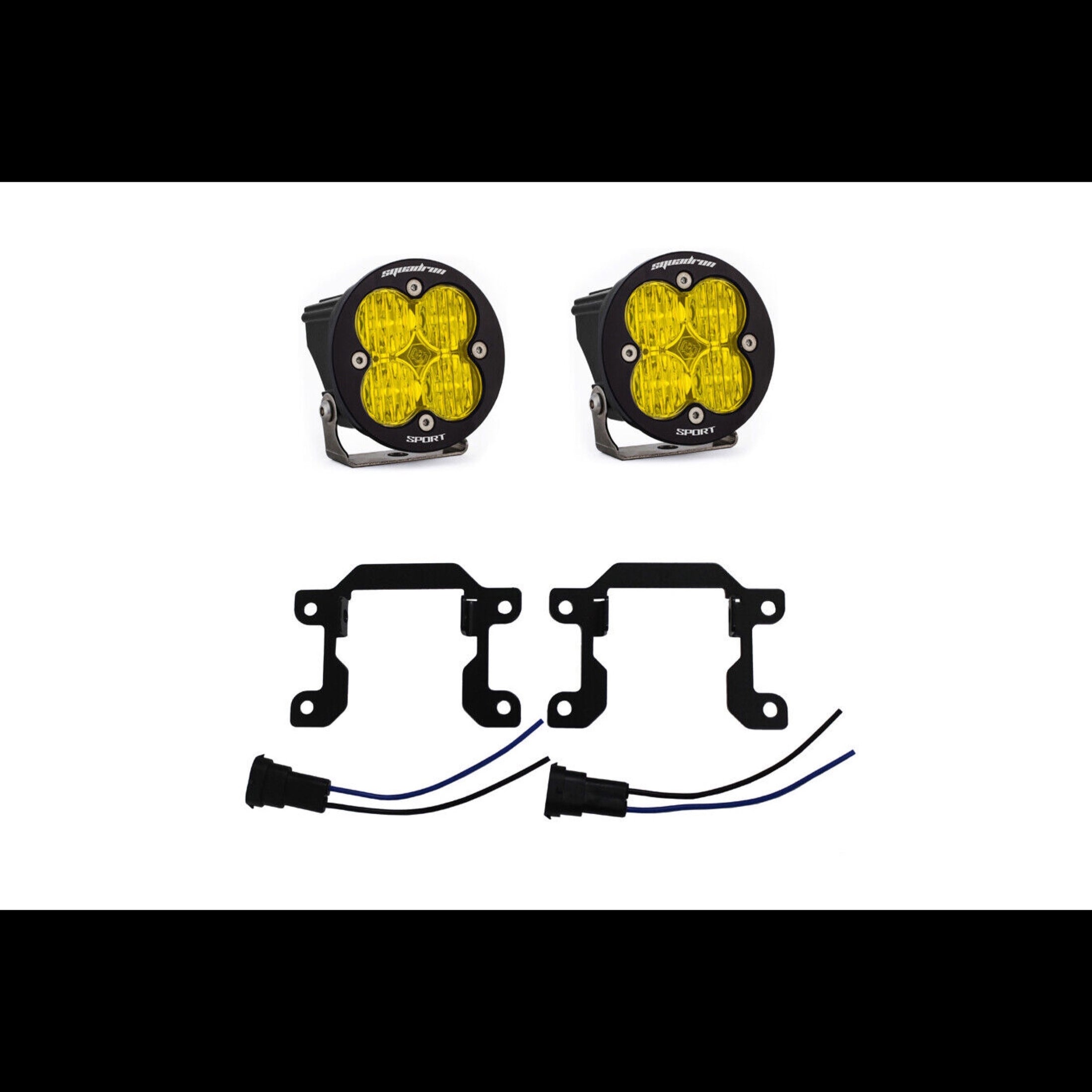 Subaru WRX STI baja designs lighting kit with amber lense white backgrouns