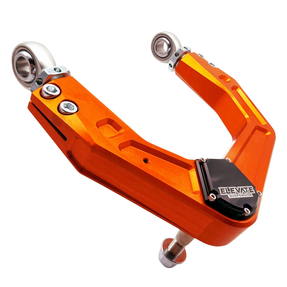 Elevate ®Fox Orange Billet Uniball UCA, 2021+ Ford Bronco 4WD