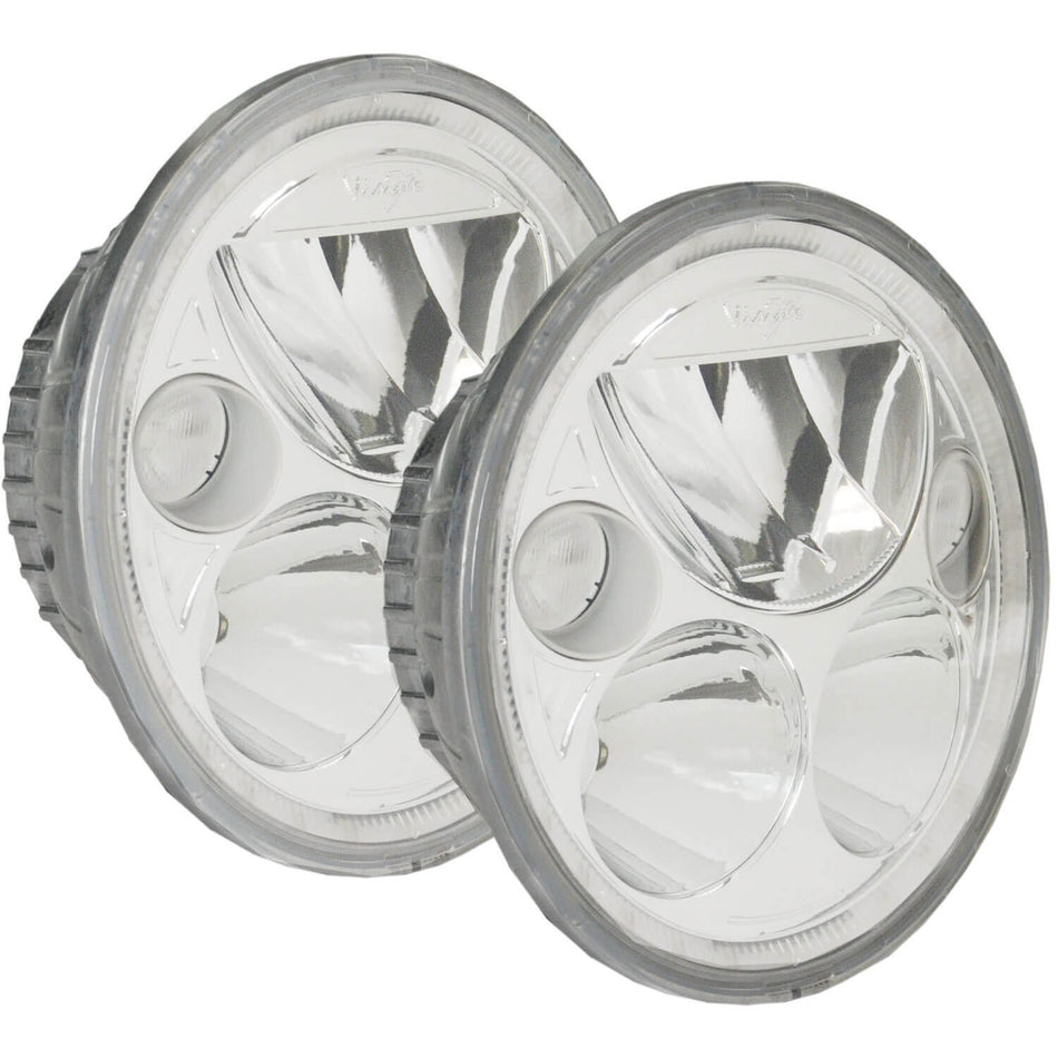 5.75" VX Series LED Headlight Kit - Chrome | White Halo