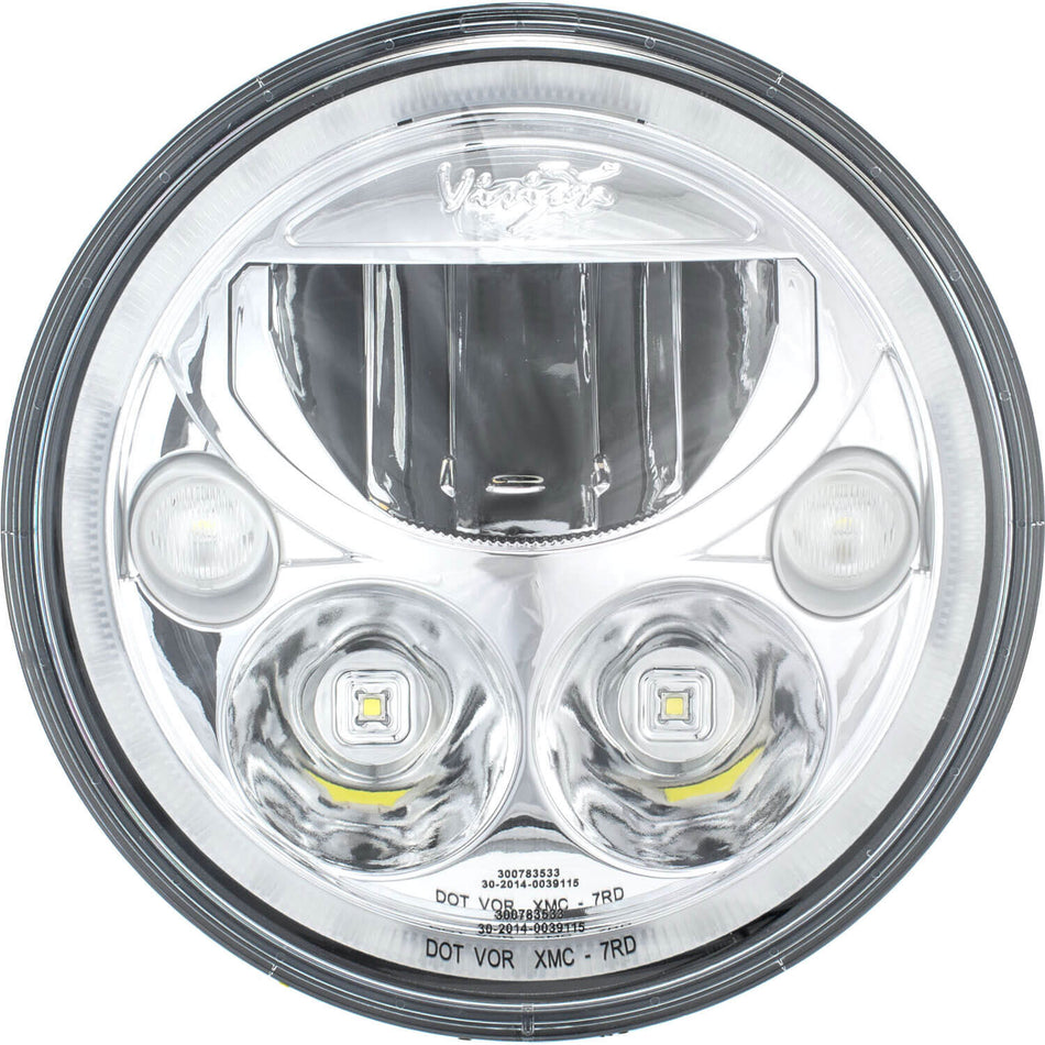 Single 7" Round VX Headlight (with Low-High-Halo)