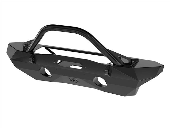 Pro Series 07-18 JK Recessed Mid Width Winch Front Bumper w/Bar & Tabs (25234)
