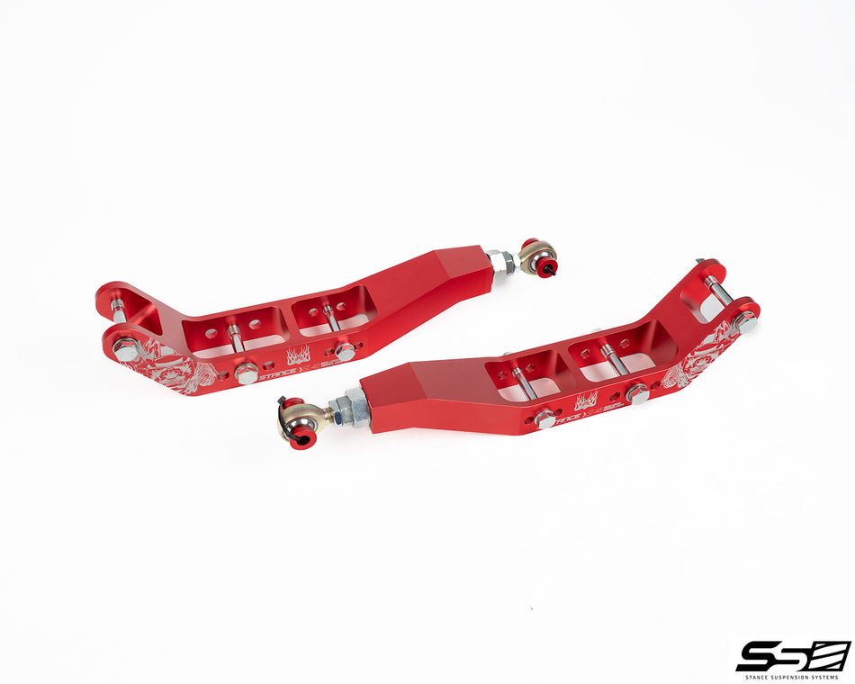 STANCE SUSPENSION FR-S/BRZ/WRX/STi /GR86 - Rear Lower Control Arms V2.0 60MM Drop – Red