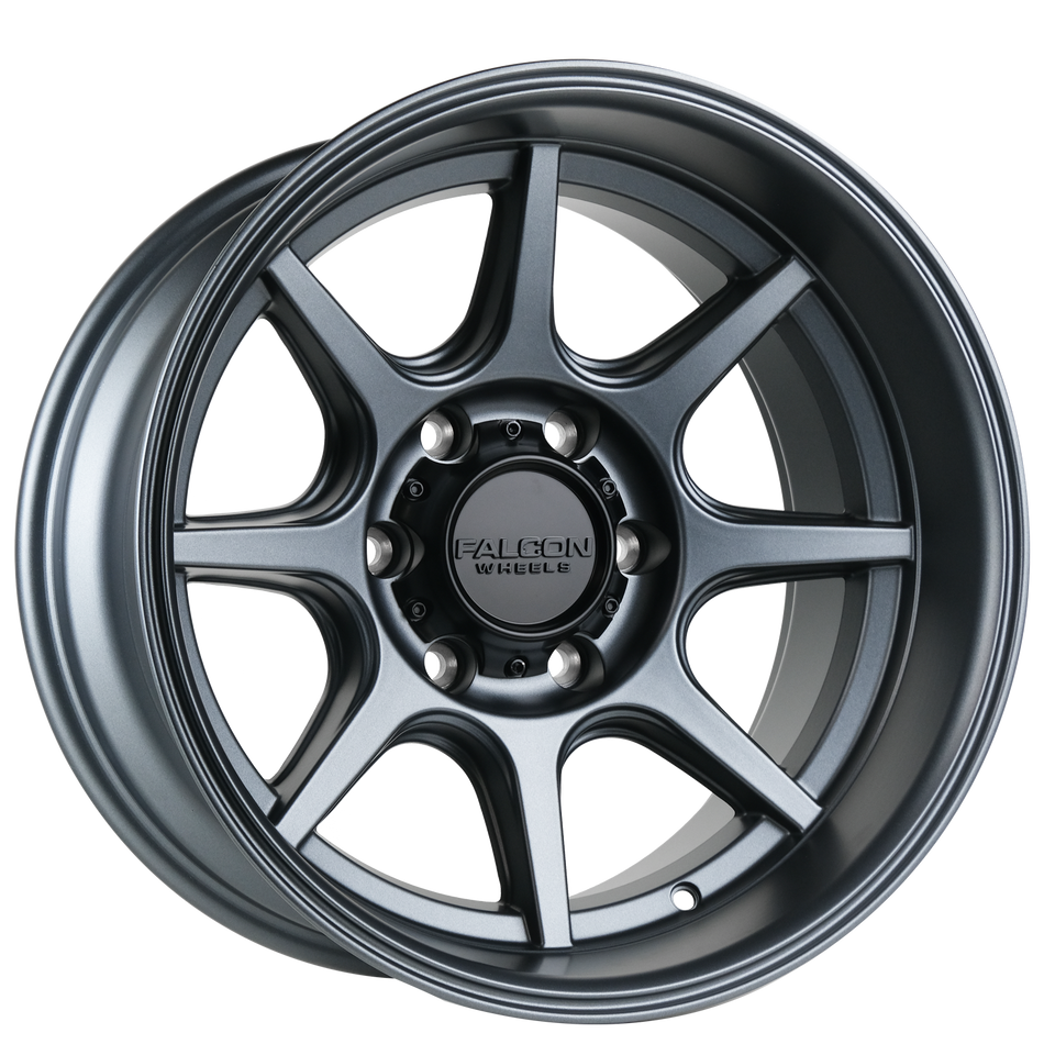 T8 "Seeker"- Matte Gunmetal 17x9