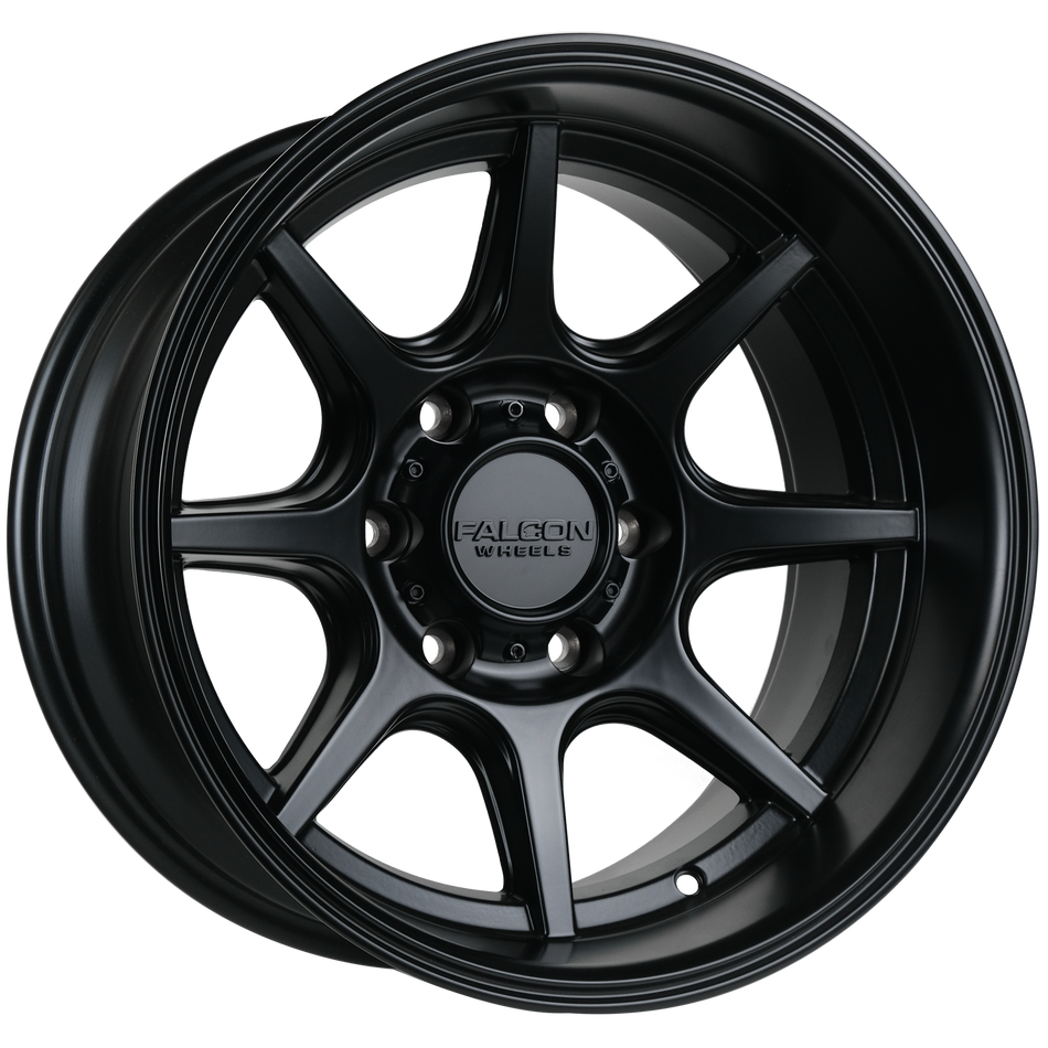 T8 "Seeker"- Matte Black 17x9