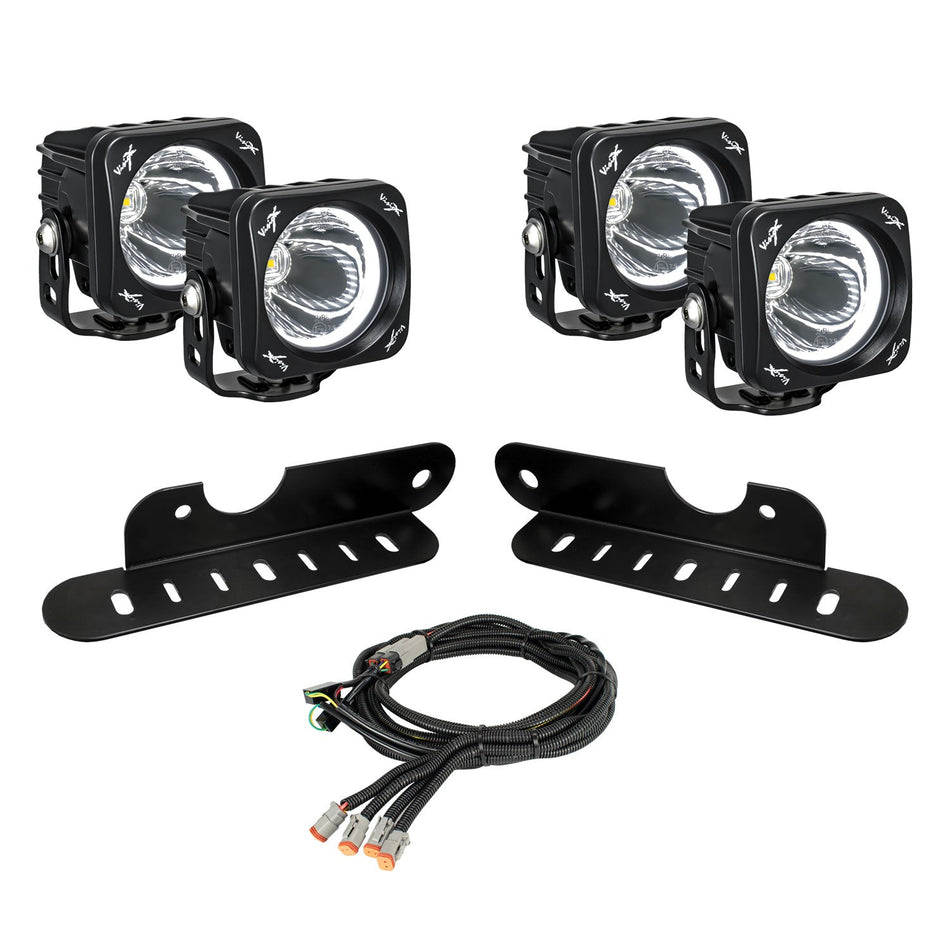 2017-2020 Ford F-150 Raptor LED Halo Fog Light Kit With Optimus Halo Lights