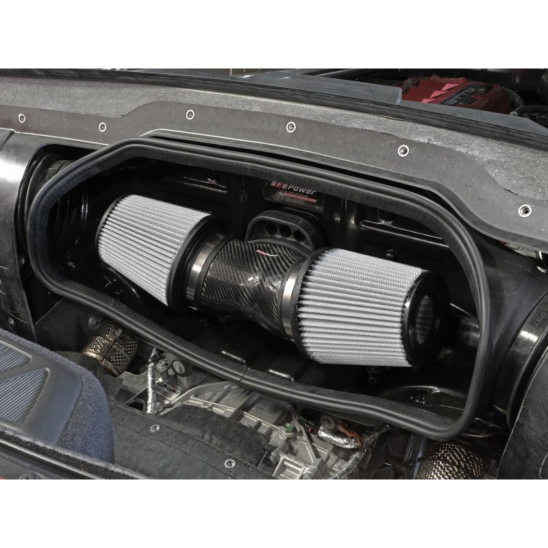aFe 2020+ Corvette C8 Track Series Carbon Fiber Cold Air Intake System With Pro DRY S Filters