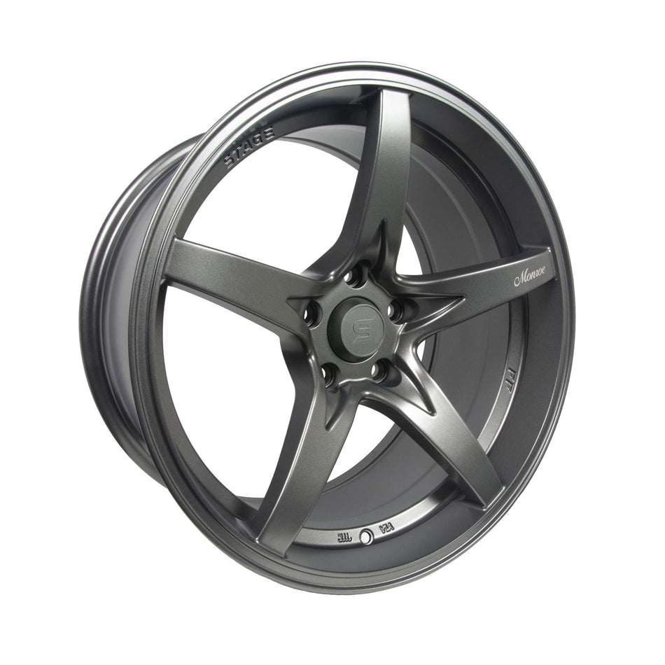 Stage Wheels Monroe 18x9 +22mm 5x120 CB: 74.1 Color: Matte Gun Metal