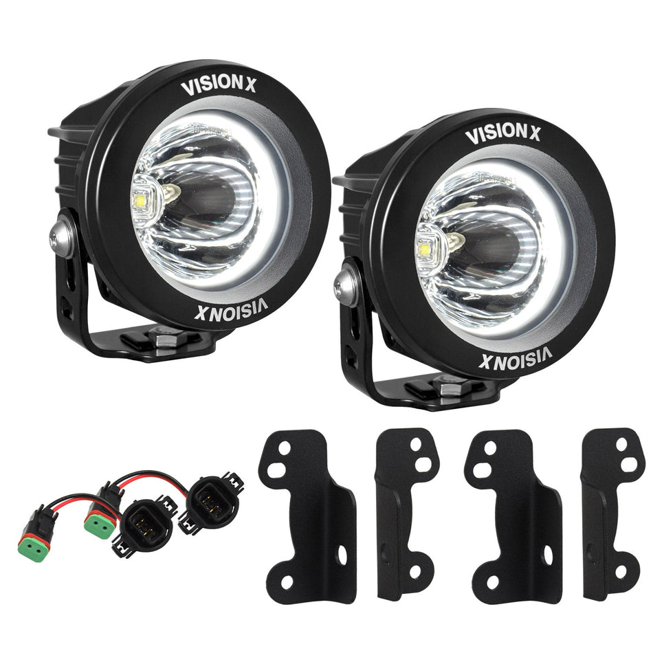 2007-2009 Jeep JK Fog Light Upgrade Kit With Optimus Halo