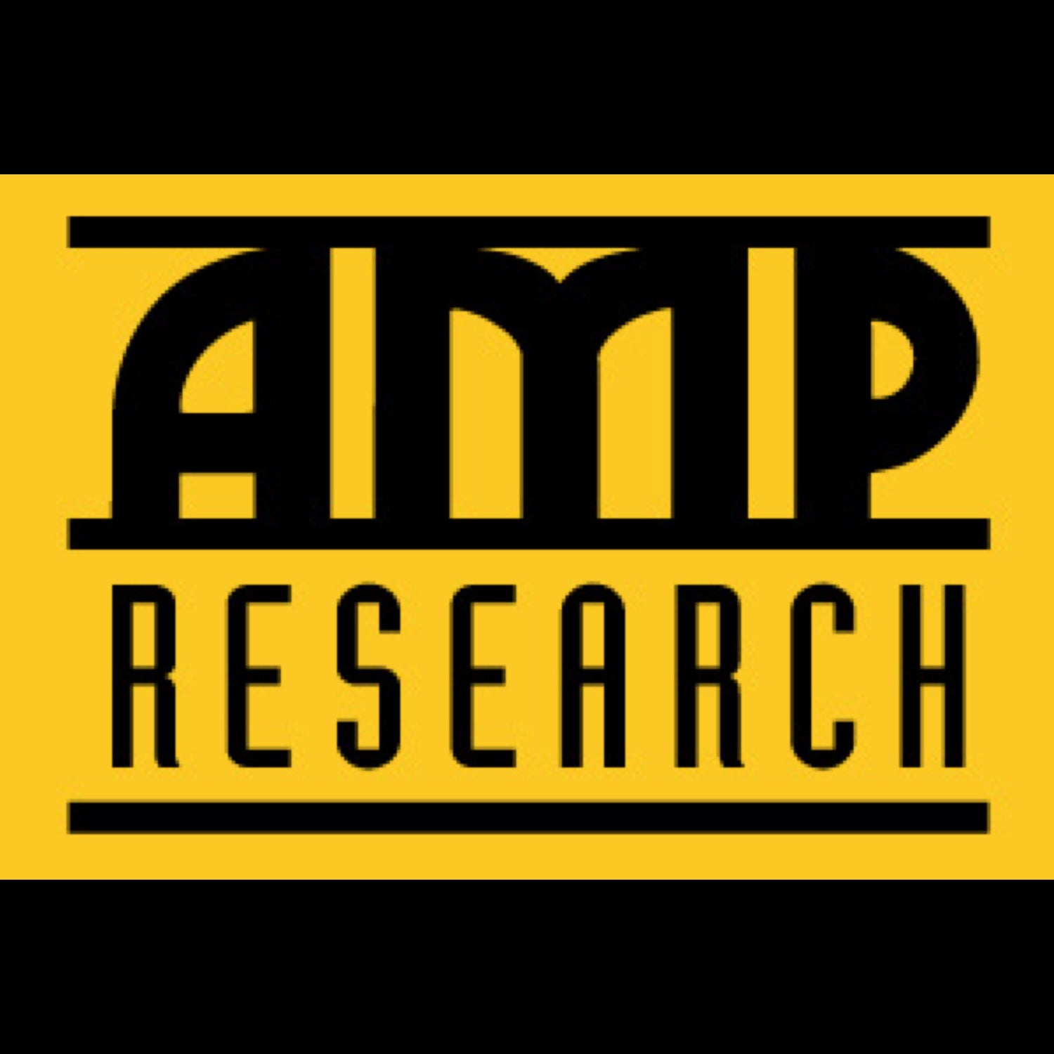 Amp Research logo with yellow background