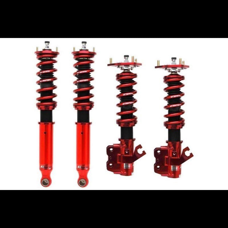 Apexi Coil over suspension in red for Nissan Silvia 240sx s13 s14 s15