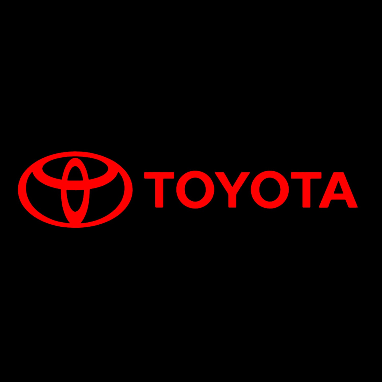 Toyota Logo in red with black background