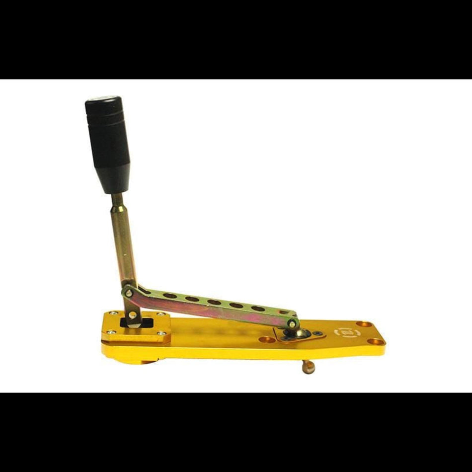 ISR short shifter with gold base and black knob