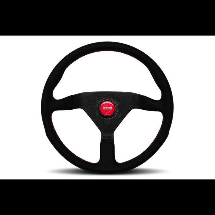 MOMO Monte Carlo steering wheel in black with red horn button