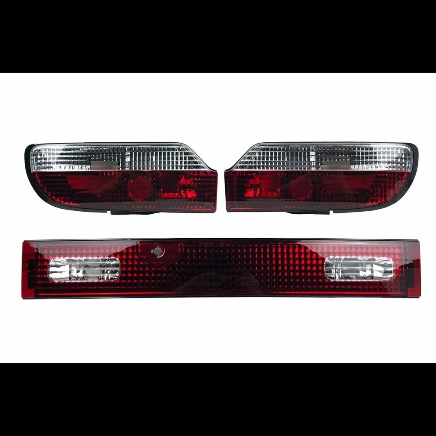 Nissan S13 smoked tail lights with white background