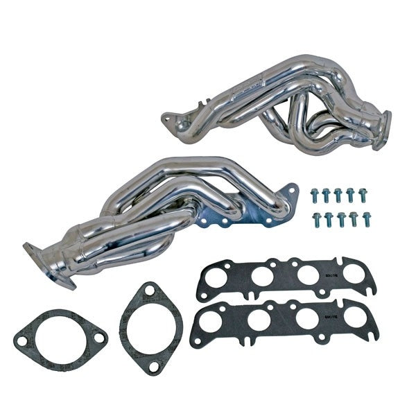 Ford Mustang GT 1-3/4 Shorty Exhaust Headers Polished Silver Ceramic 11-14