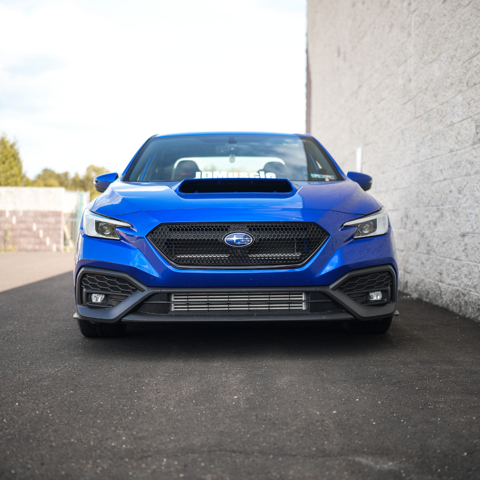 JDMuscle [22-25 WRX] Oversized Hood Scoop V1 - Gloss Black / Paint Matched / Carbon Fiber - Bulge Style