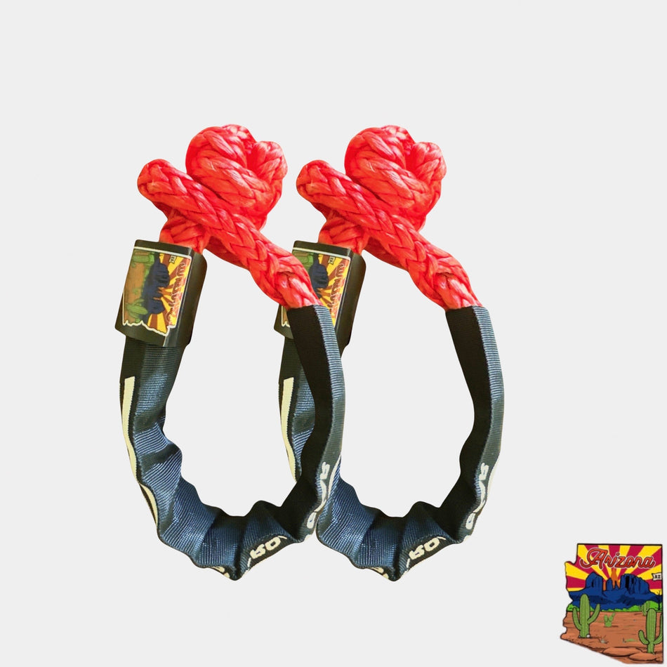 Soft Shackle 3/8'' x 22” with sleeve and bag (Set of 2 Shackles) (Lifetime Warranty)