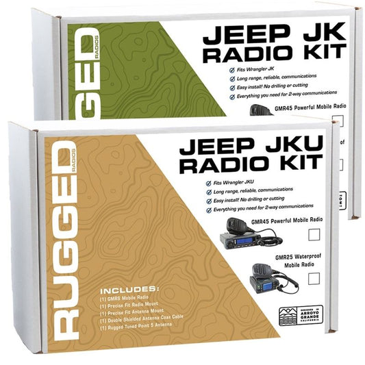 25 Watt Jeep JK 2-Door (2011-2018) Two-Way GMRS Mobile Radio Kit - JK2-GMR25