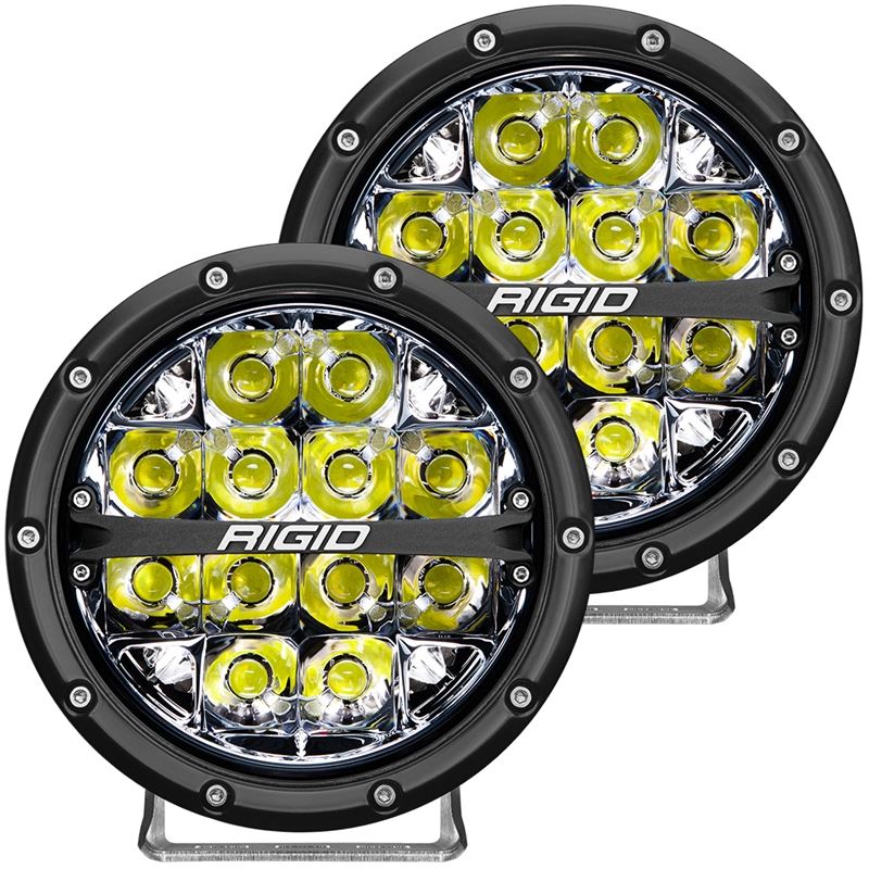 360-Series 6 Inch Off-Road LED Light, Spot Beam, White Backlight, Pair (36200)