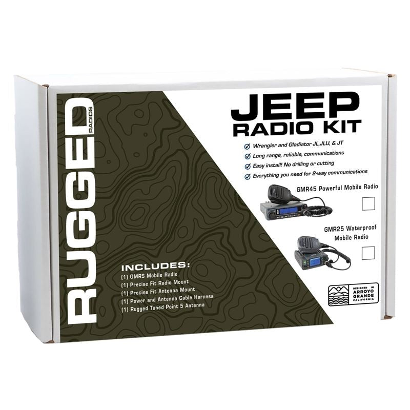 45 Watt GMR45 Jeep Wrangler JL, JLU, and Gladiator JT Two-Way GMRS Mobile Radio Kit - JP1-GMR45