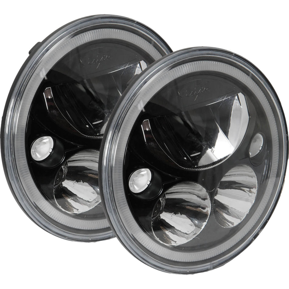 5.75" VX Series LED Headlight Kit - Black Chrome | White Halo
