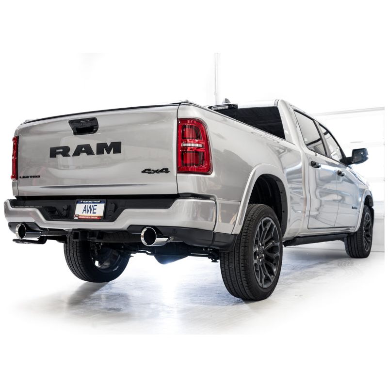 AWE 25+ RAM 1500 3.0TT 0FG Catback Touring Exhaust - Chrome Silver Tips