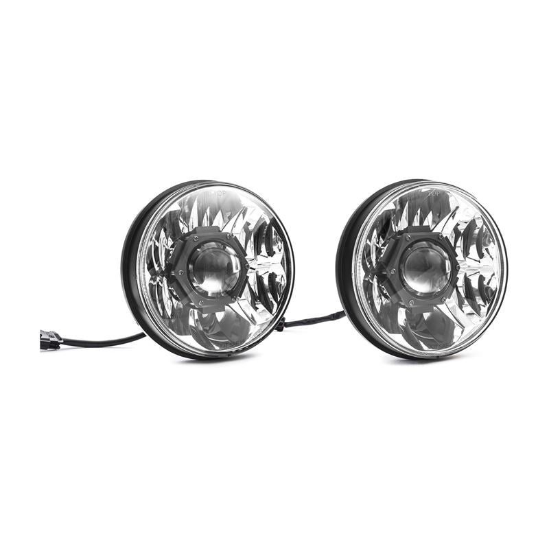 7 inch Gravity LED Pro - 2-Headlights - 40W Driving Beam - for 18-23 Jeep JL  JT w Halogen Headlights (42342)