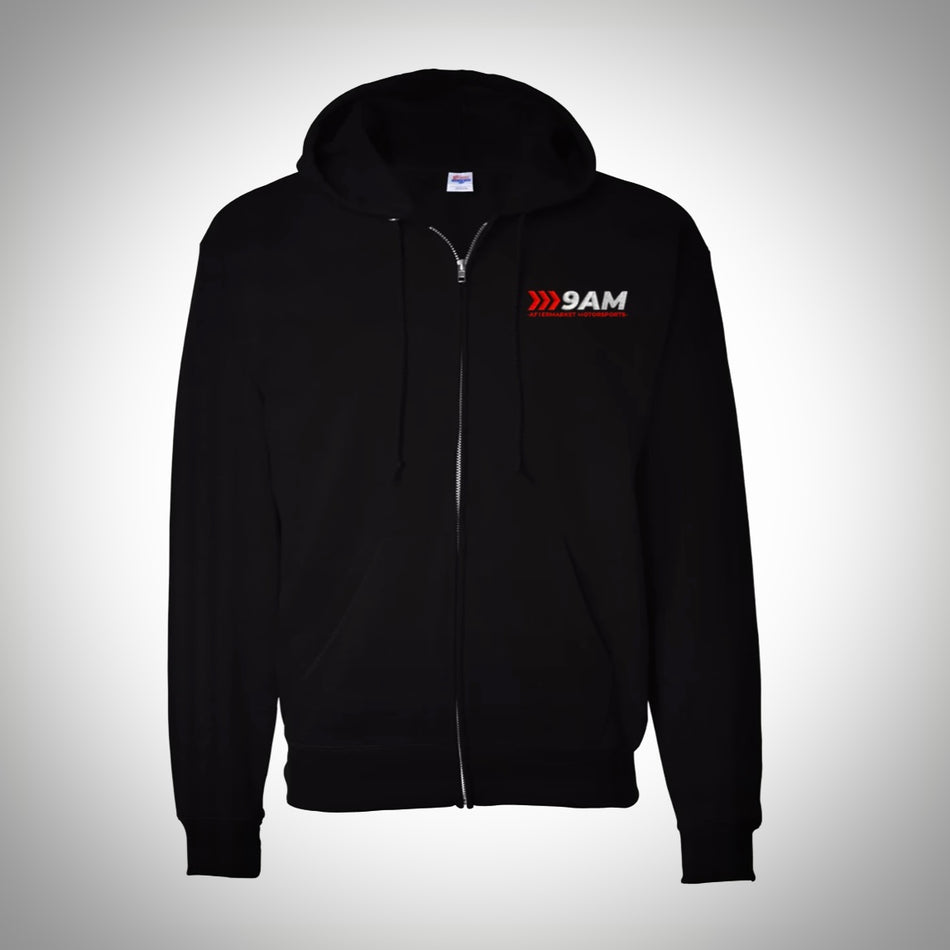 9AM 'Lane Merge' Zip Up Hoodie - Embroidered