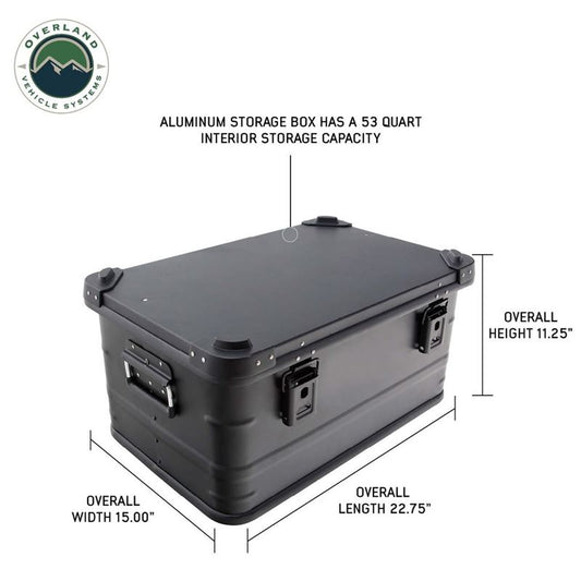 Aluminum Box Storage 53QT - Black (30100201)