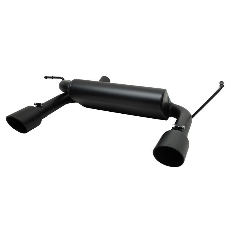 Jeep Wrangler JK (2008 - 2017) Cat Back Dual Split Exhaust System, Stainless / Black Ceramic (17303-B)