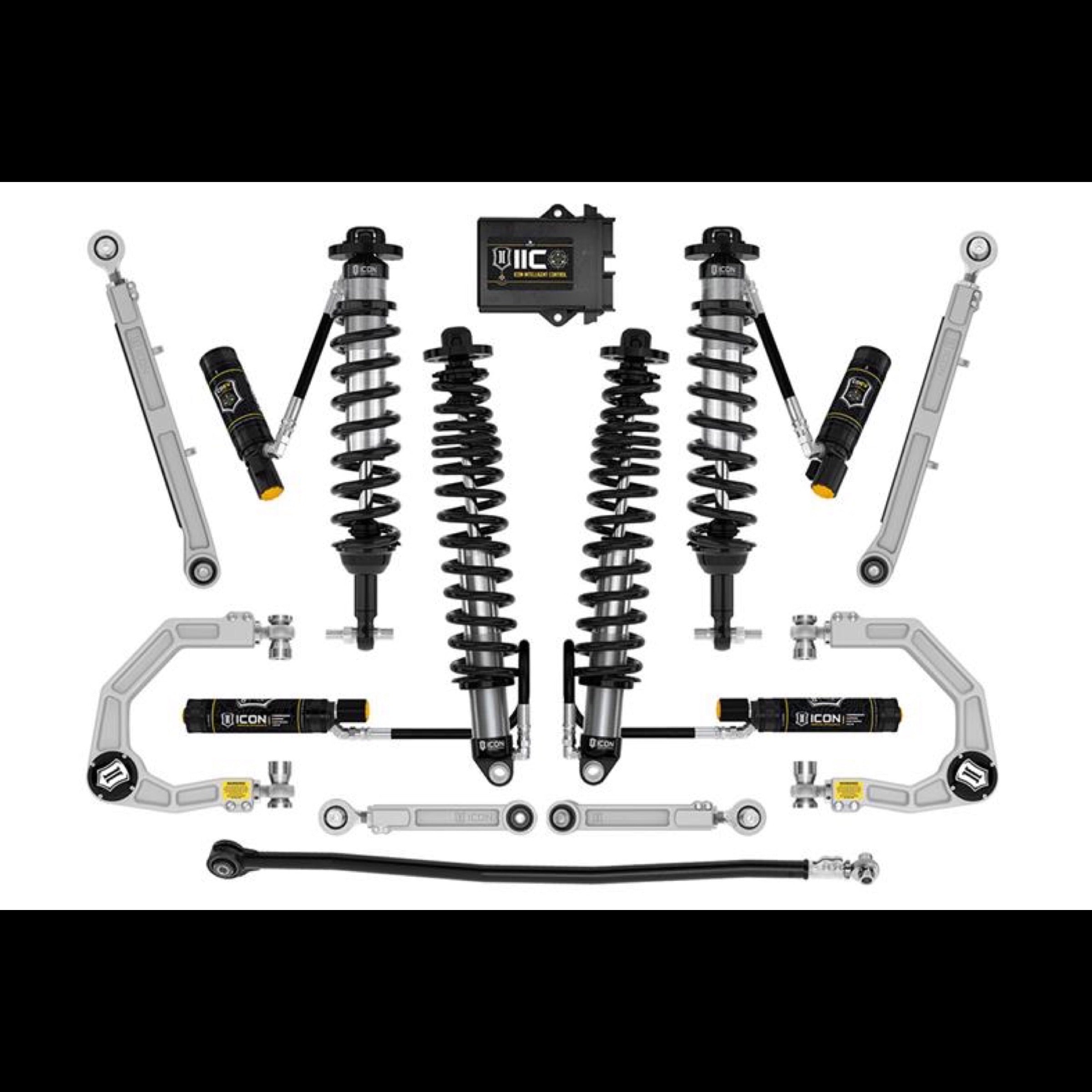 Ford Bronco Icon suspension system with adjustable coilovers and billet suspension arms