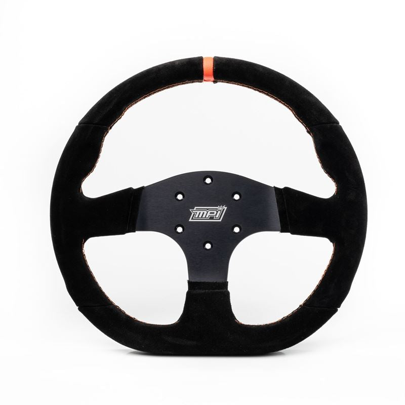 GT Model, D Shaped Suede Steering Wheel, Aluminum (GT2-13)