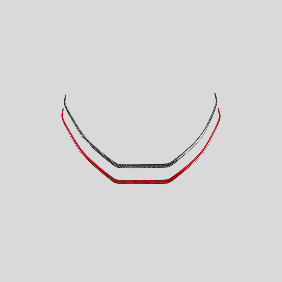 JDMuscle [22-25 WRX] P&S Series Carbon Fiber Center Console Frame Trim | Black Carbon Fiber/ Red Carbon Fiber