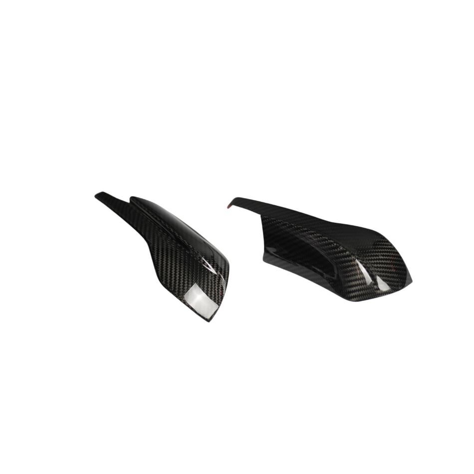JDMuscle [22-25 WRX] Tanso Dry Carbon Fiber Side Mirror Lower Trim Covers w/ Gloss Finish
