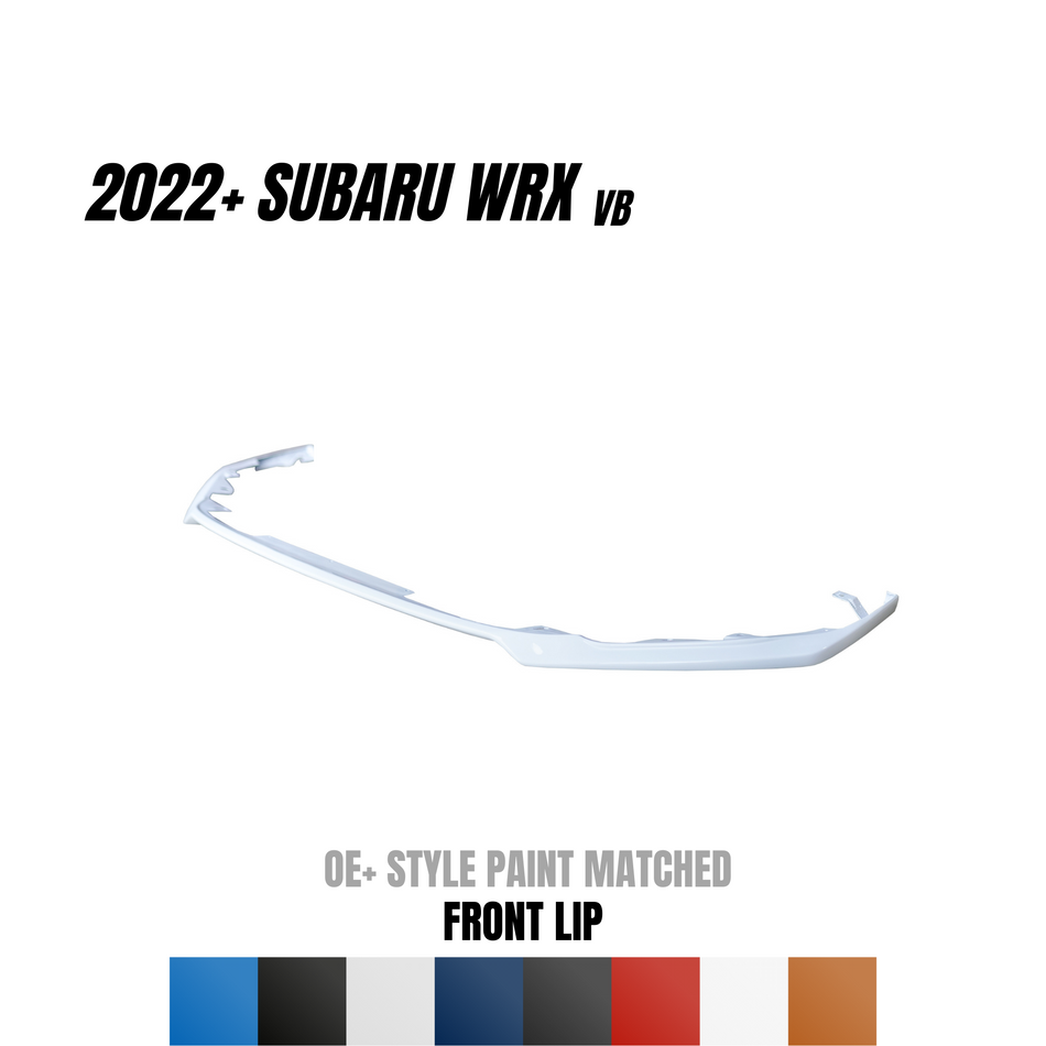 JDMuscle [22-25 WRX] Front Lip | OE+ Style Paint Matched / Gloss Black