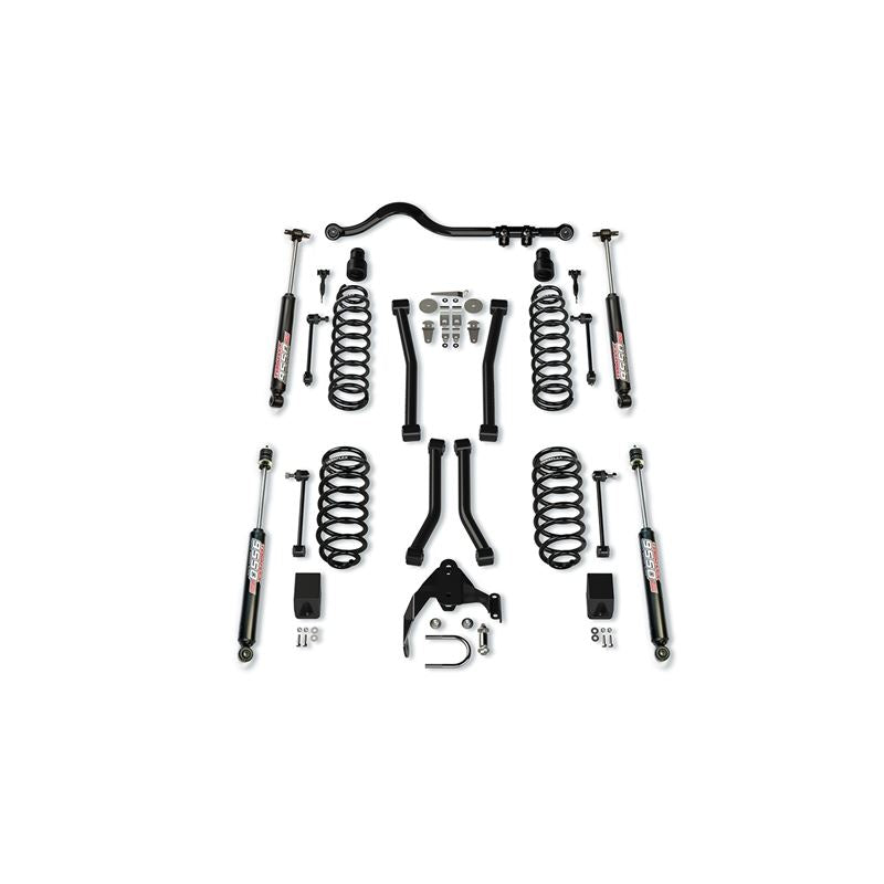 JK 4dr: 3" Suspension System w/ 4 Sport Control Arms & 9550 VSS Twin-Tube (1256224)