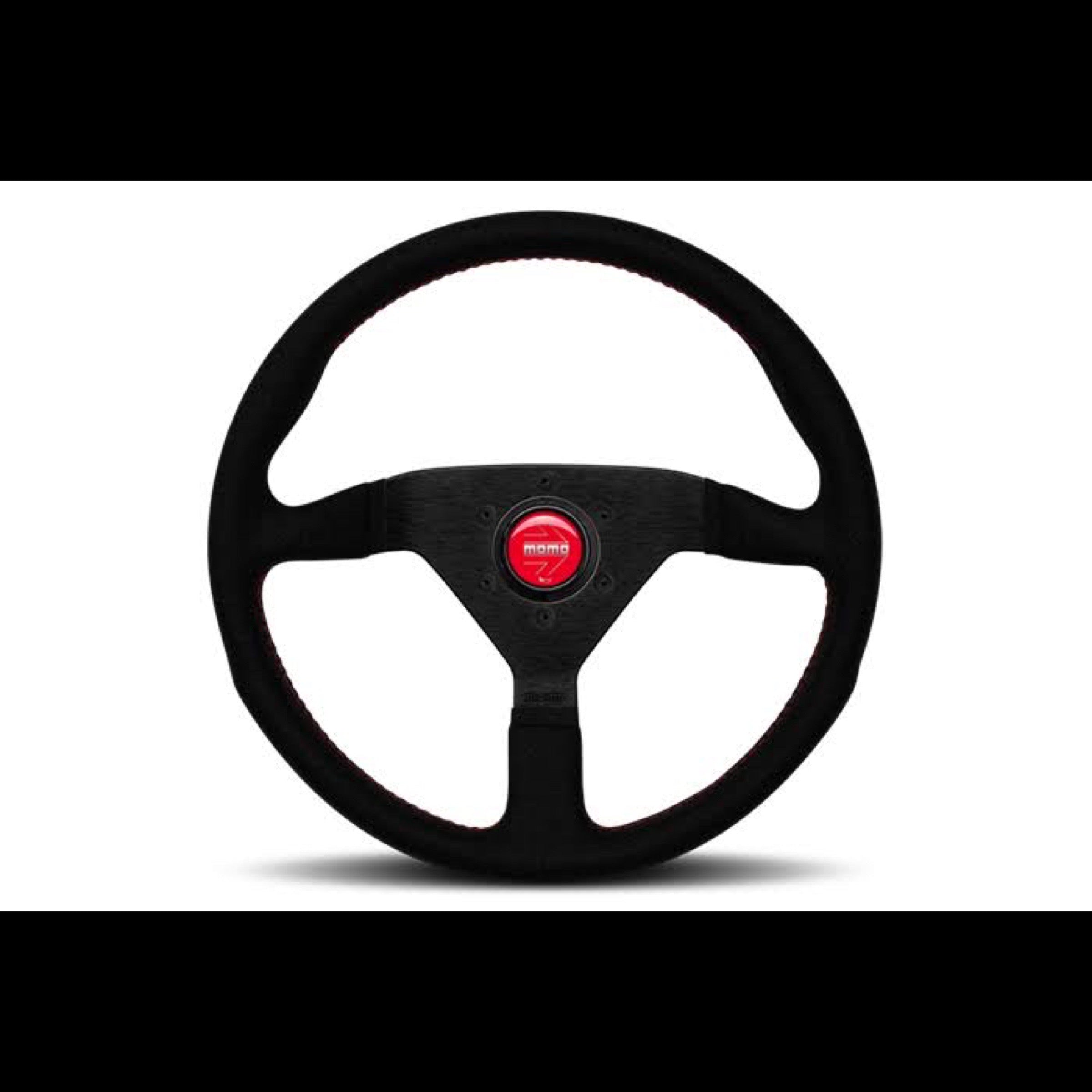 MOMO Monte Carlo steering wheel in black with red horn button