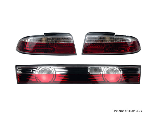 Nissan S14 240sx ZENKI 3PCS Crystal Rear Tail Light Kit - P2-NS14RTL01C-JY