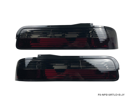Nissan S13 240sx Coupe / SILVIA 2PCS Crystal Tail Light Set Smoked Version - P2-NPS13RTL01S-JY