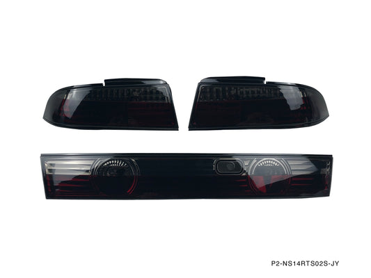 Nissan S14 240sx ZENKI 3PCS Smoked Rear Tail Light Kit LED Version - P2-NS14RTL02S-JY
