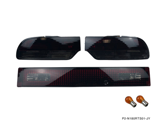 Nissan 180SX 3PCS Rear Tail Light Kit [SMOKED] - P2-N180RTL01S-JY