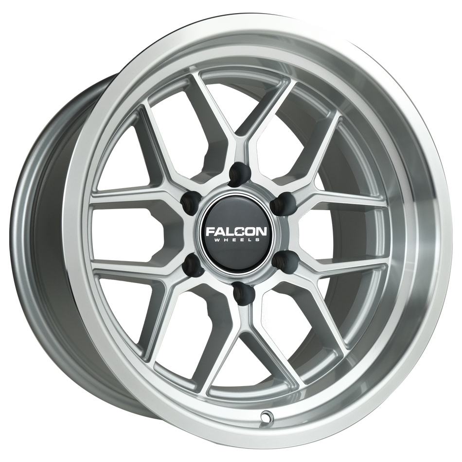 TX1 - Apollo Silver w/Machine Face & Lip 17x9