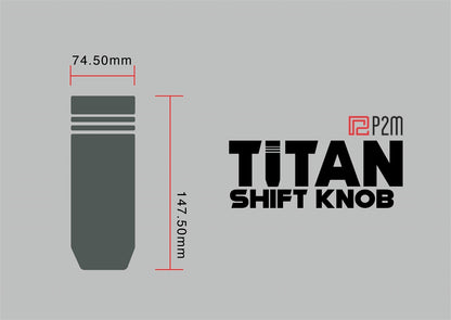 Titan Edition Aluminum Shift Knob : M10X1.25 SHIFTER THREAD (P2-TISNA10125-GD)