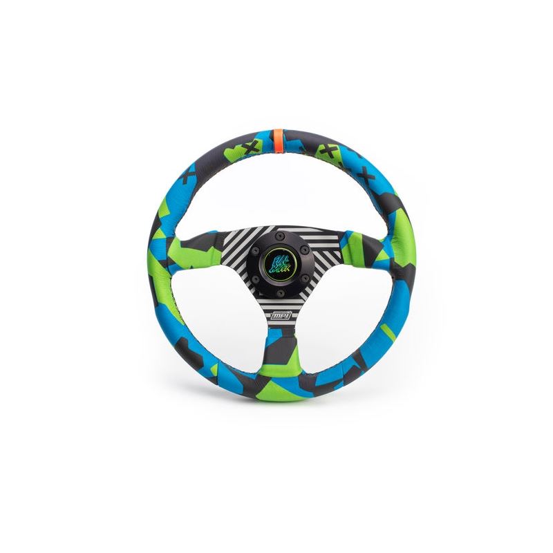 Vaughan Gittin Jr. Steering Wheel, Lime/Blue Pattern (F-13-2-VGJ/G)