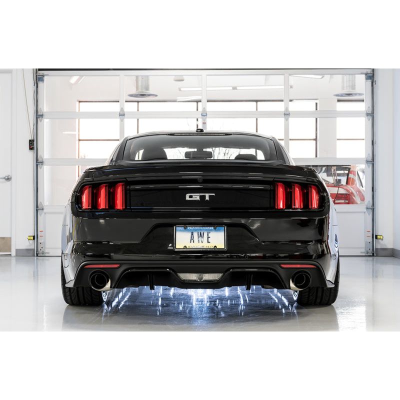 AWE Tuning 2015-2017 Mustang GT Cat-back Exhaust - Touring Edition (Diamond Black Tips)