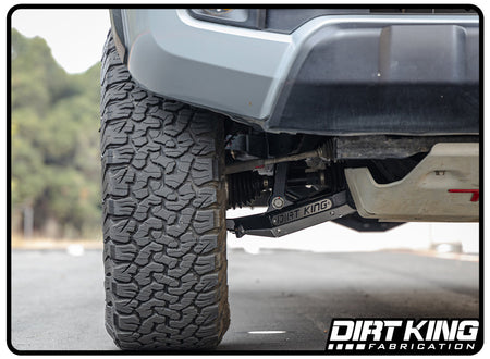 Dirt King 2005-2023 Toyota Tacoma - Performance Lower Control Arms installed on a grey tacoma