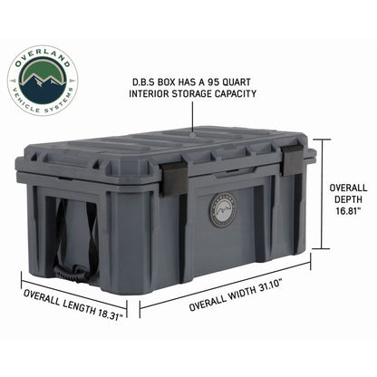 D.B.S. - Dark Grey Dry Box with Wheels, Drain, and Bottle Opener